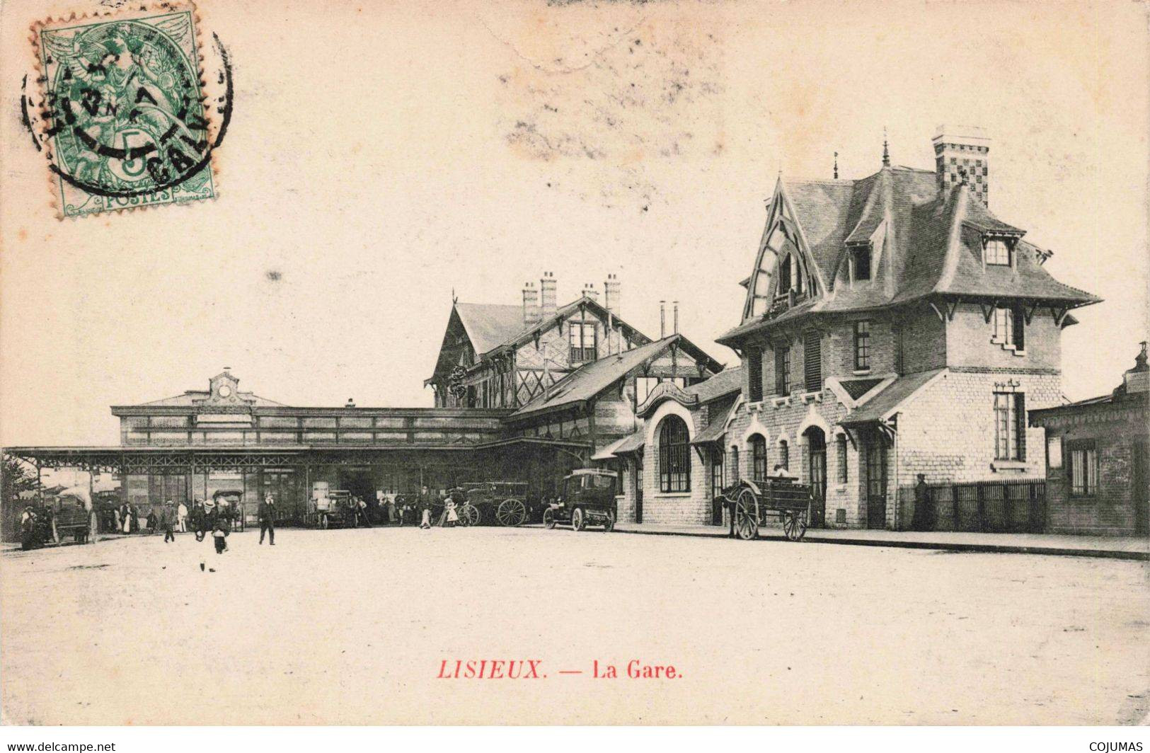 14 - LISIEUX - S01723 - La Gare - Automobiles - Attelage - Calèche - L1 - Lisieux