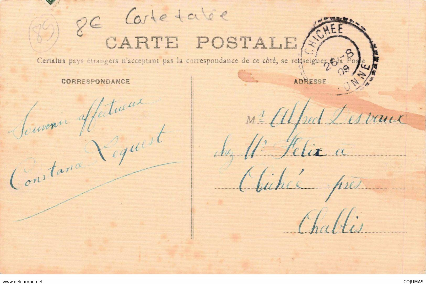 89 - LIGNY LE CHATEL - S04320 - Pont Du Serin - Carte Toilée - L1 - Ligny Le Chatel