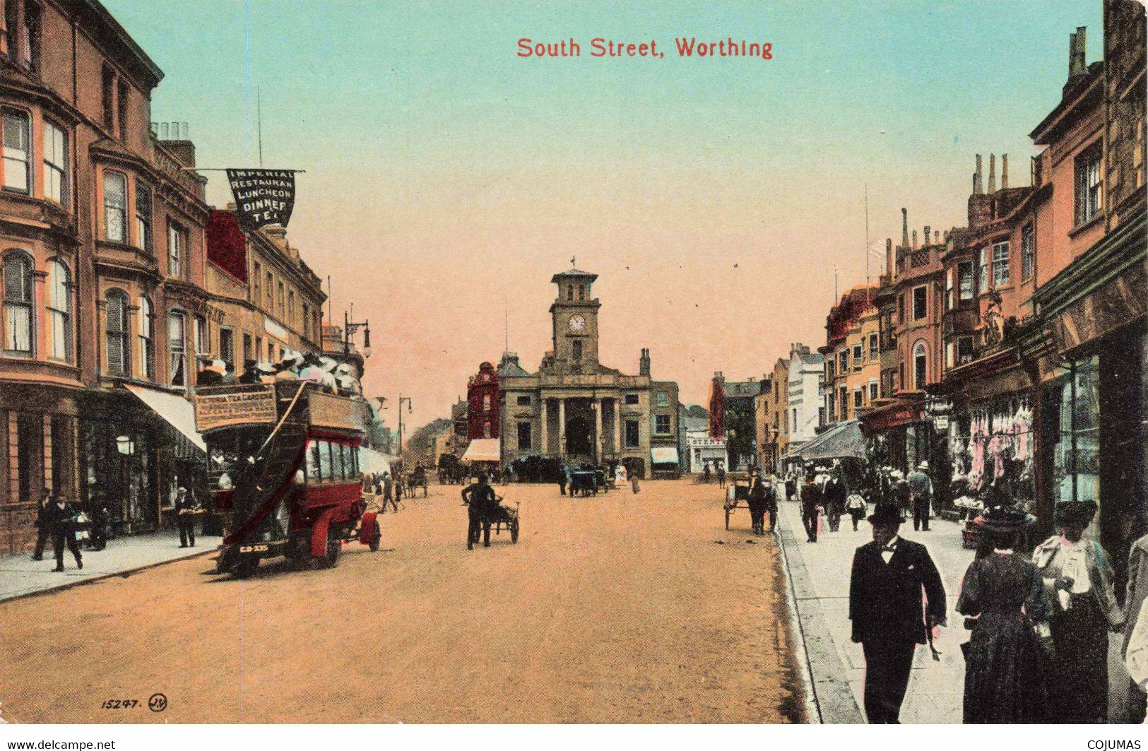 ANGLETERRE - S01465 - South Street - Worthing - Autobus  - Brouette - Commerces- L1 - Worthing