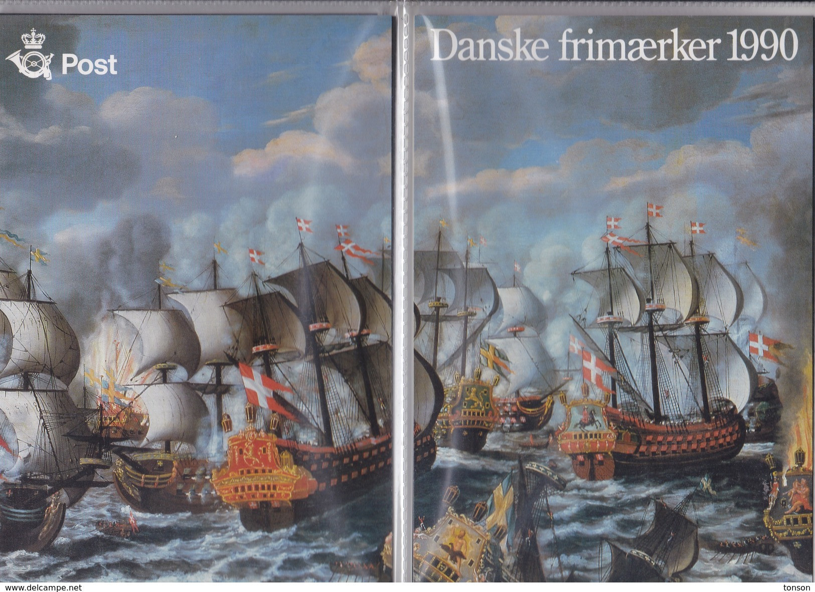 Denmark, 1990 Yearset, Mint In Folder, 2 Scans. - Ganze Jahrgänge