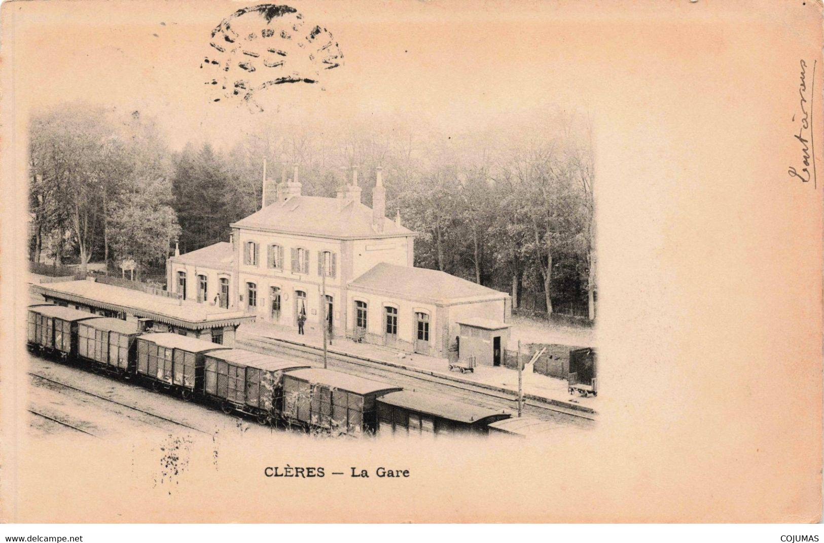 76 - CLERES - S04046 - La Gare - Train - L1 - Clères