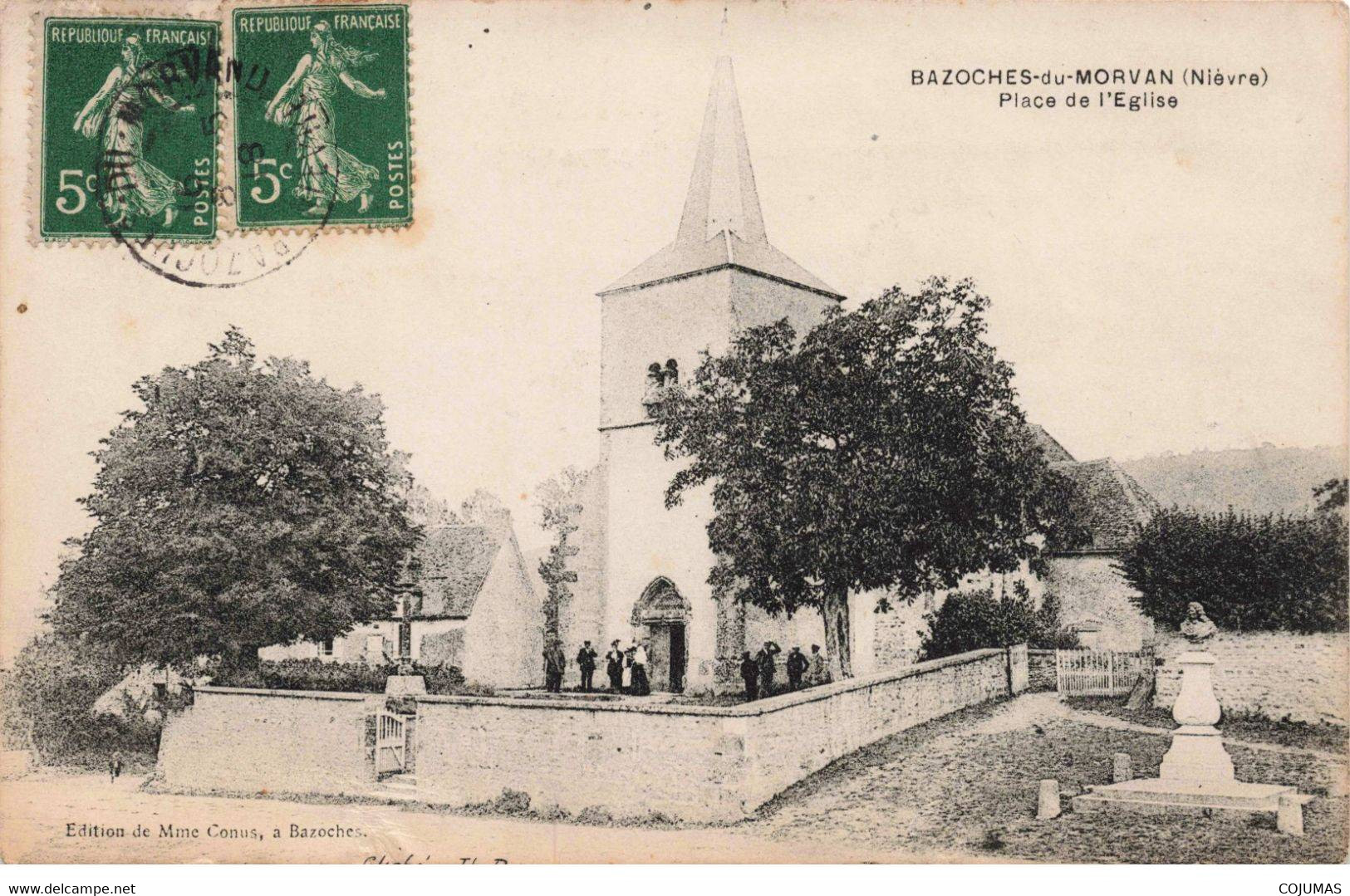 58 - BAZOCHES DU MORVAN - S03504 - Place De L'Eglise - En L'état - L1 - Bazoches
