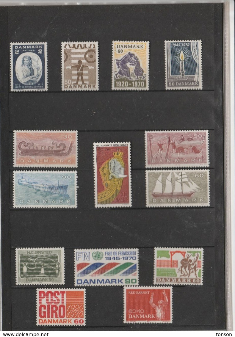 Denmark, 1970 Yearset, Mint In Folder, 3 Scans. - Ganze Jahrgänge