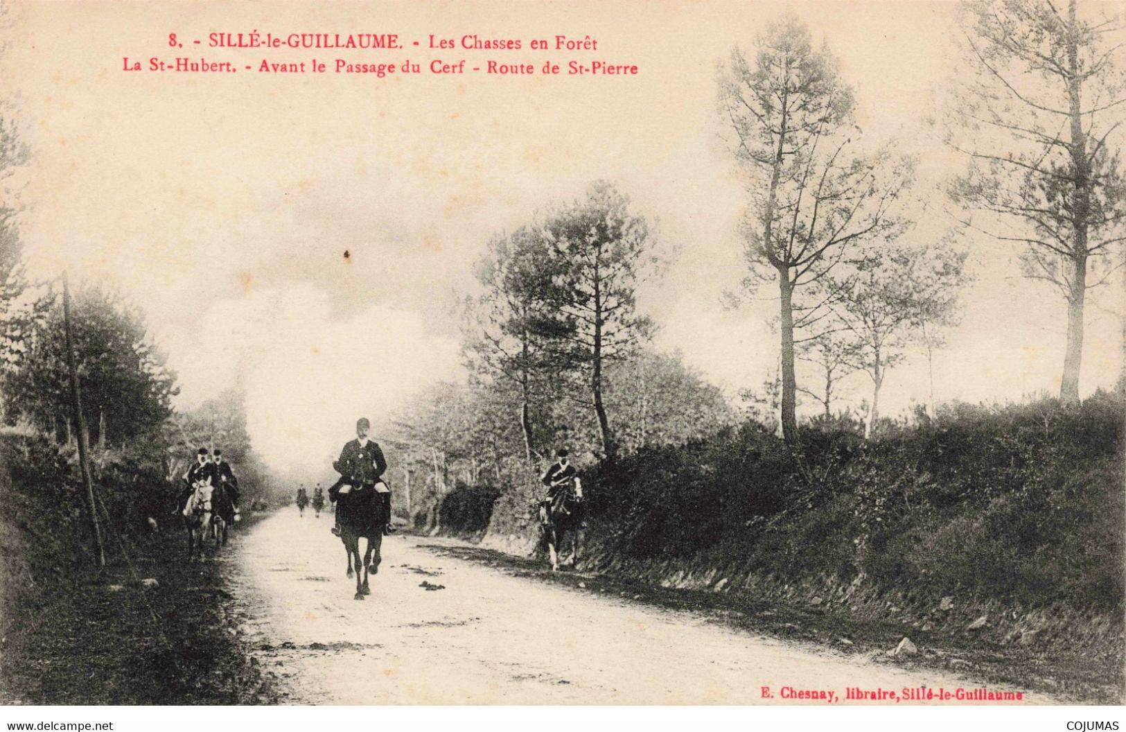 72 - SILLE LE GUILLAUME - S01549 - La St Hubert - Avant Le Passage Du Cerf - Route De St Pierre - Chasse En Forêt - L1 - Sille Le Guillaume