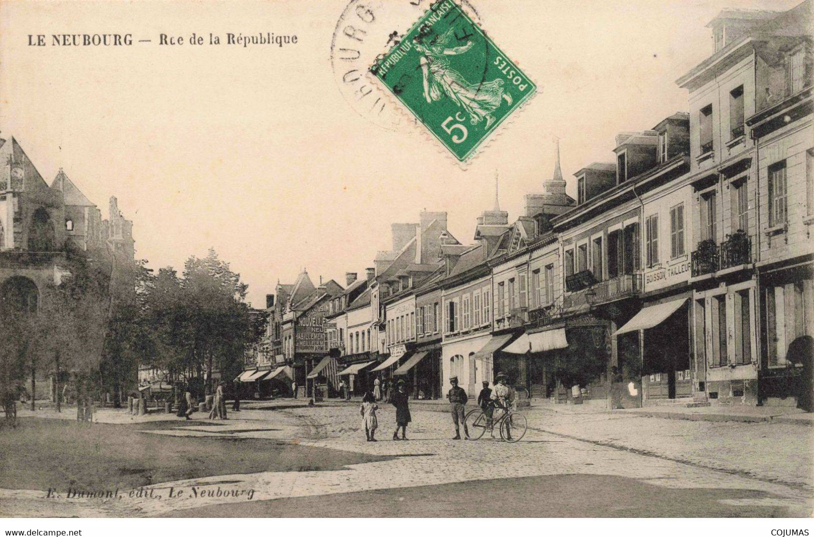 27 - LE NEUBOURG - S02807 - Rue De La République - Commerces - Vélo - L1 - Le Neubourg