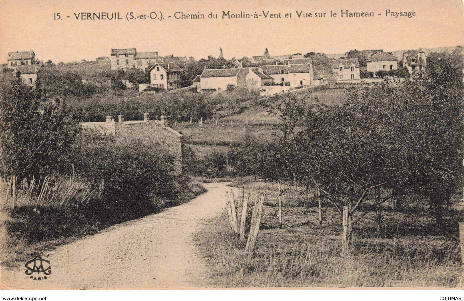 78 - VERNEUIL - S02344 - Chemin Du Moulin à Vent Et Vue Sur Le Hameau - Paysage - L3 - Verneuil Sur Seine