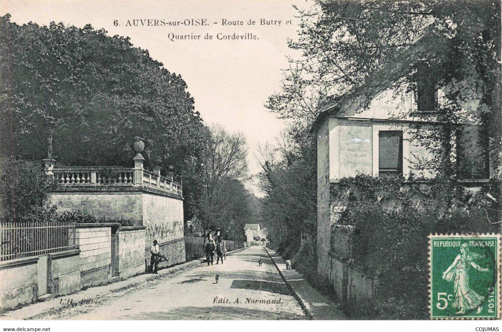 95 - AUVERS SUR OISE - S00482 - Route De Butry Et Quartier De Cordeville - Normand - L1 - Auvers Sur Oise