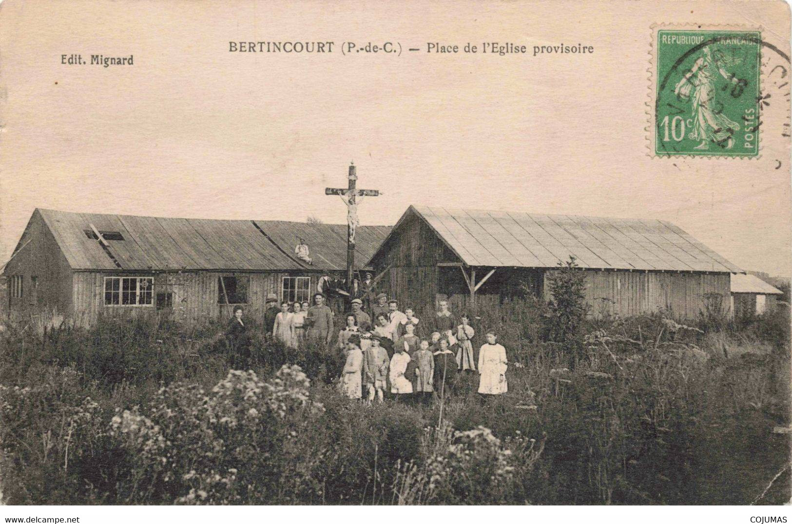 62 - BERTINCOURT - S00999 - Place De L'Eglise Provisoire - L1 - Bertincourt