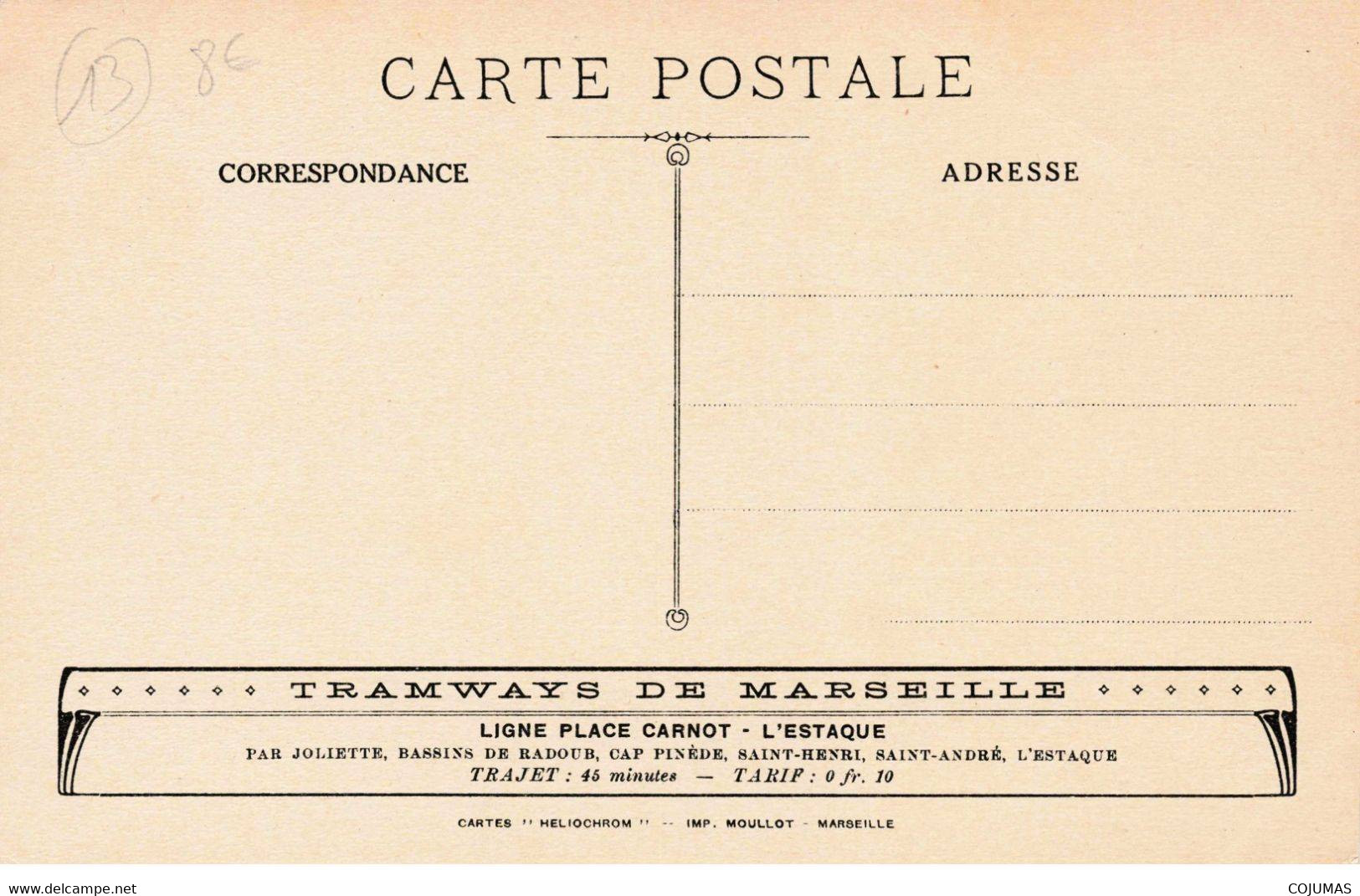 13 - MARSEILLE - S00863 - Le Port De L'Estaque - Près Marseille - Carte Pub - Tramways De Marseille - L1 - L'Estaque