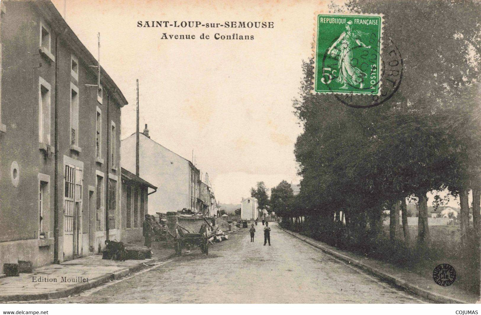 70 - ST LOUP SUR SEMOUSE - S00347 - Avenue De Conflans - Charrette - Mouillet - Pli - L1 - Saint-Loup-sur-Semouse