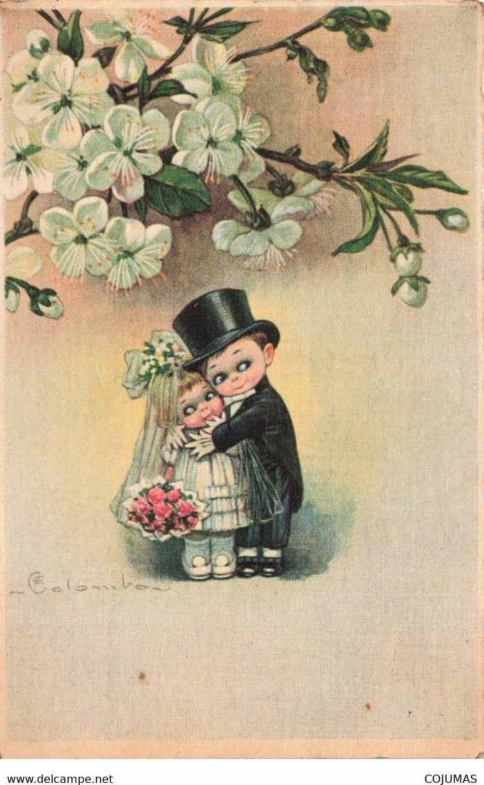 ILLUSTRATEUR - S00645 - Colombo - Couple De Mariés - Homme - Femme - Bouquet - Fleurs - L1 - Colombo, E.