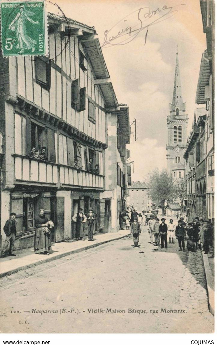 64 - HASPARREN - S00301 - Vieille Maison Basque - Rue Montante - Eglise - Etat - L1 - Hasparren