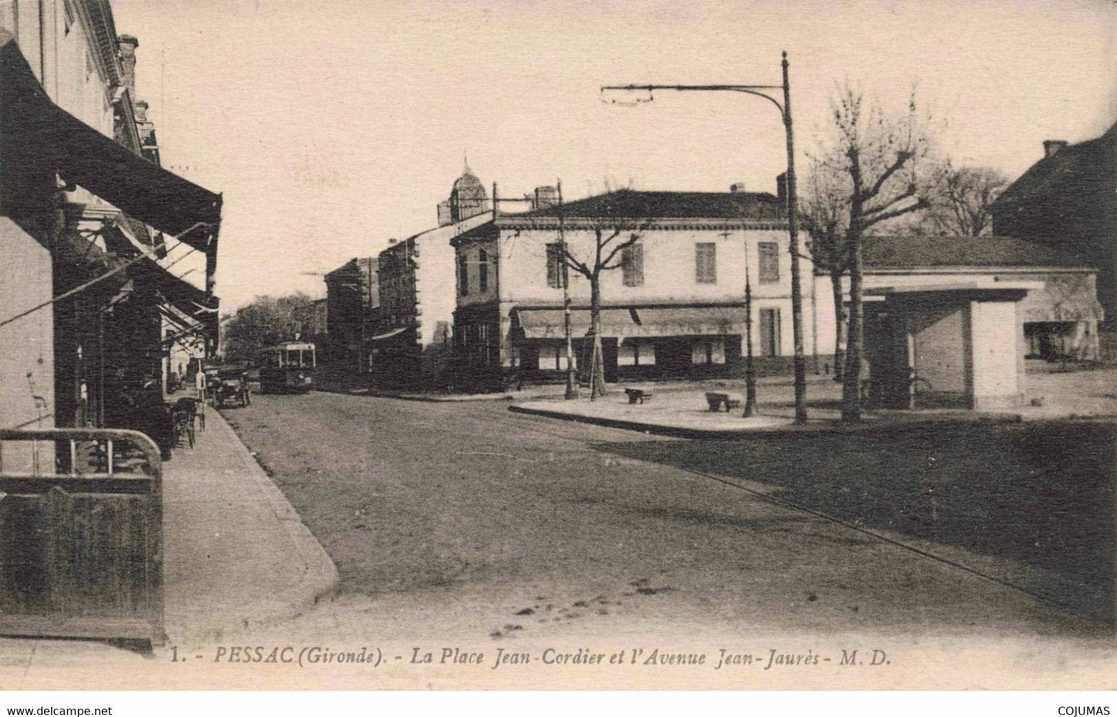 33 - PESSAC - S02840 - La Place Jean Cordier Et L'Avenue Jean Jaurès - Tramway - L1 - Pessac