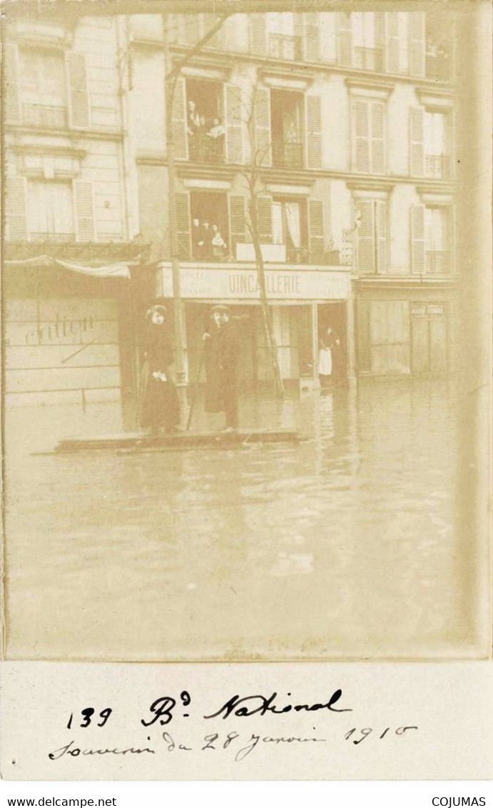 75002 - PARIS - S02511 - Boulevard National - Souvenir Du 28 Janvier 1910 - Carte Photo - L2 - Non Classificati