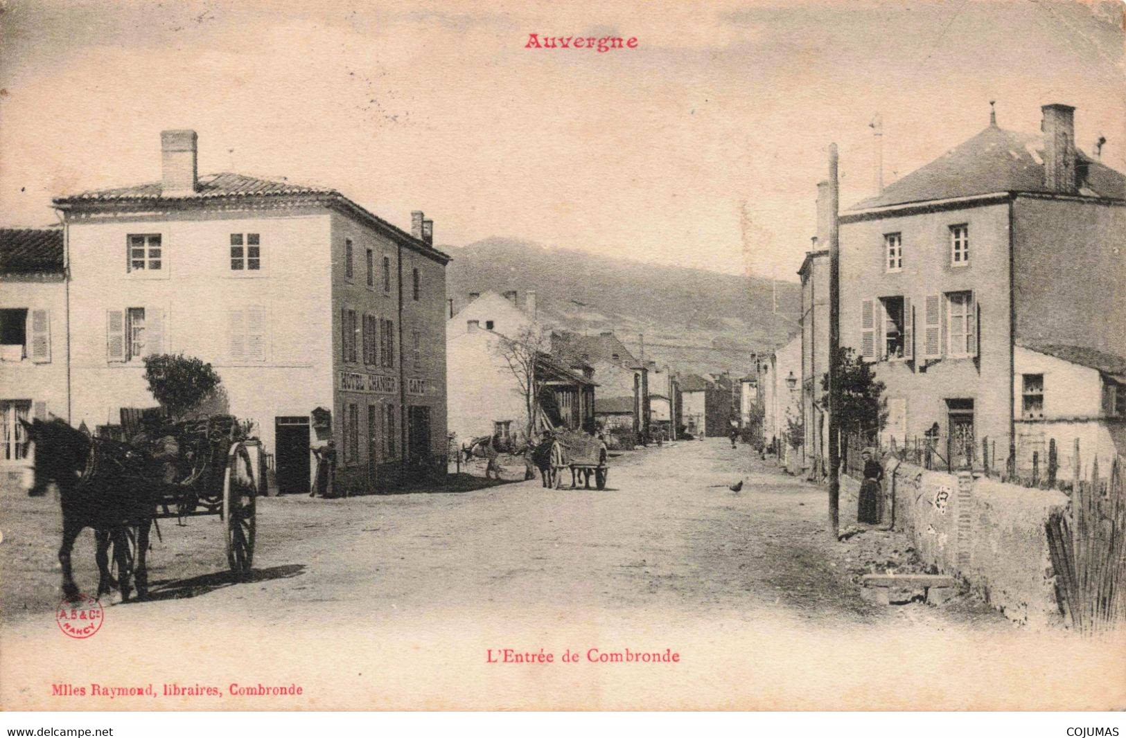 63 - COMBRONDE - S03688 - L'Entrée De Combronde - Attelage - Charette - L1 - Combronde