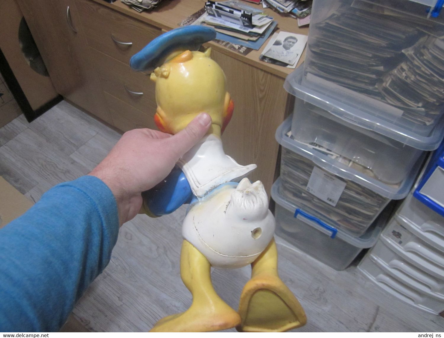 Donald Duck Vintage Disney  Walt Disney Pro. 1963 ART 110 old rubber toy big height 38 cm