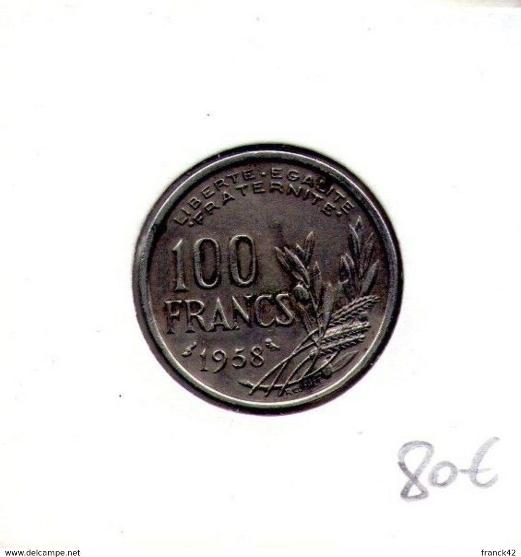 France. 100 Francs Cochet 1958 Chouette - 100 Francs