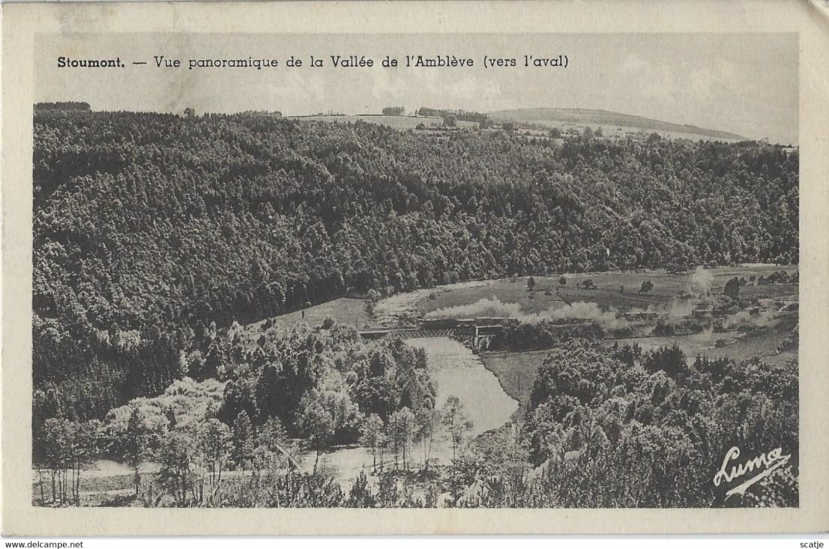 Stoumont.   -   Vue Panoramique De La Vallée De L'Amblève.   -   1938   Naar   Dendermonde - Stoumont