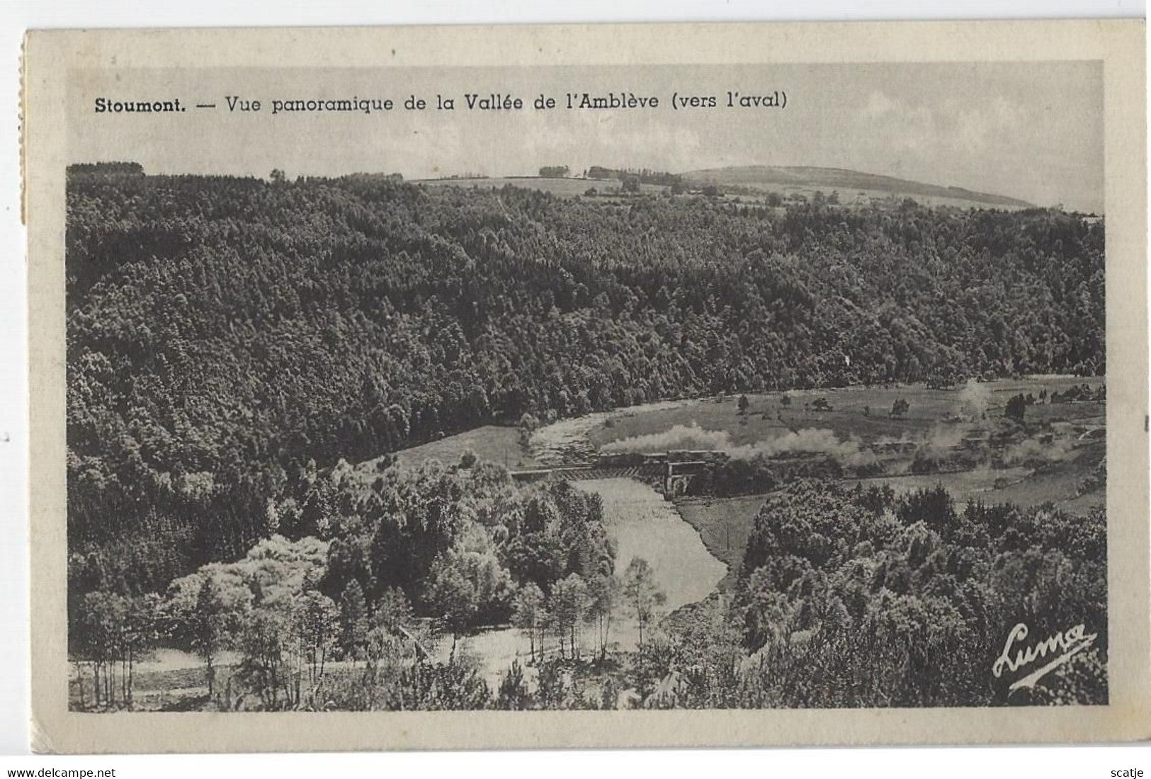 Stoumont.   -   Vue Panoramique De La Vallée De L'Amblève.   -   1939   Naar   Dendermonde - Stoumont