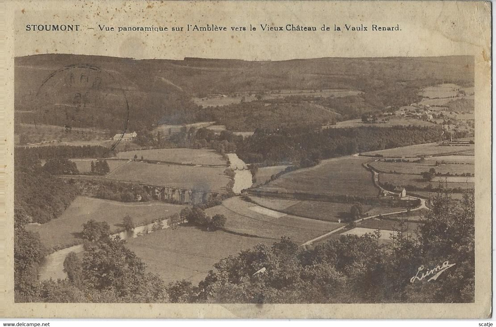 Stoumont.   -   Vue Panoramique Sur La  L'Amblève....   -   1939   Naar   Gand - Stoumont