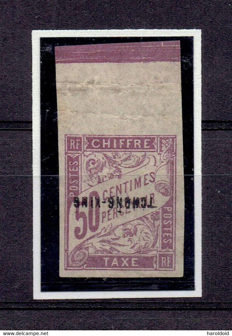 INDOCHINE TCH'ONG K'ING - TP N°6 X - SURCHARGE RENVERSEE - BORD DE FEUILLE - TIRAGE CLANDESTIN - Unused Stamps