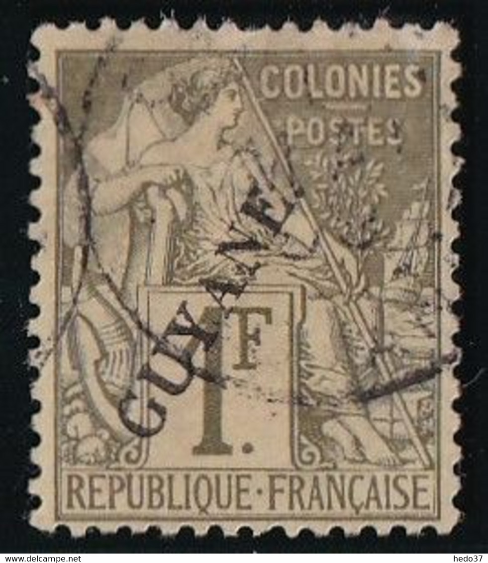 Guyane N°28 - Signé Brun - Oblitéré - 1 Dent à Peine Juste Sinon TB - Used Stamps