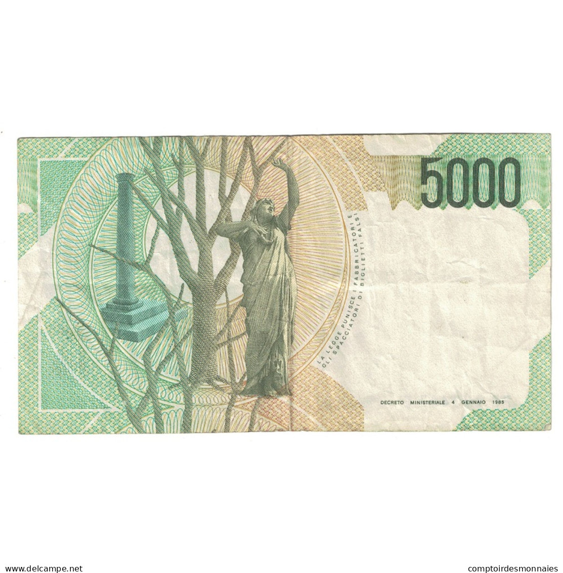 Billet, Italie, 5000 Lire, 1985, 1985-01-04, KM:111c, TTB - 5.000 Lire