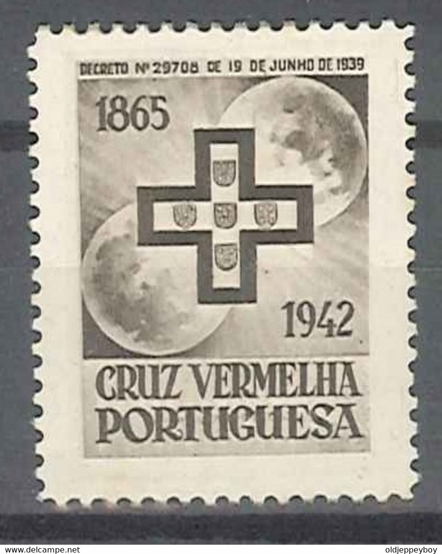 Portugal , 1942 , Cruz Vermelha Portuguesa , Red Cross , Vinheta , Cinderella - Rode Kruis