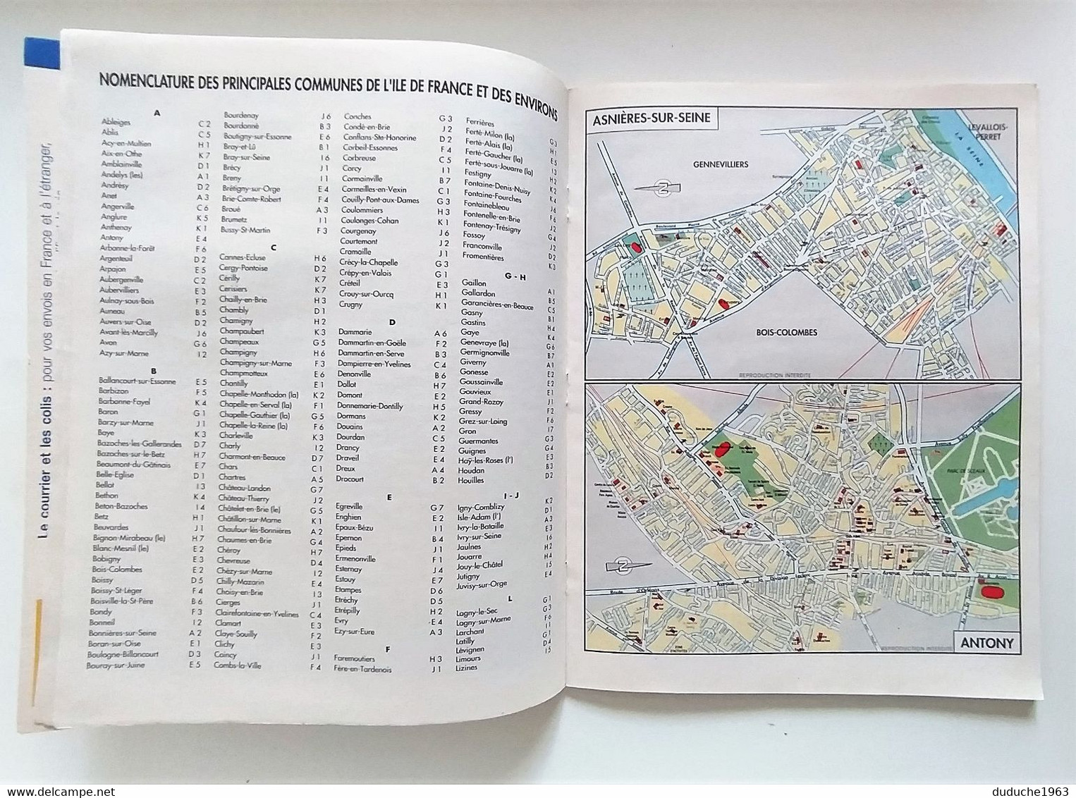 Calendrier La Poste - Almanach PTT 1999 - Hauts de Seine