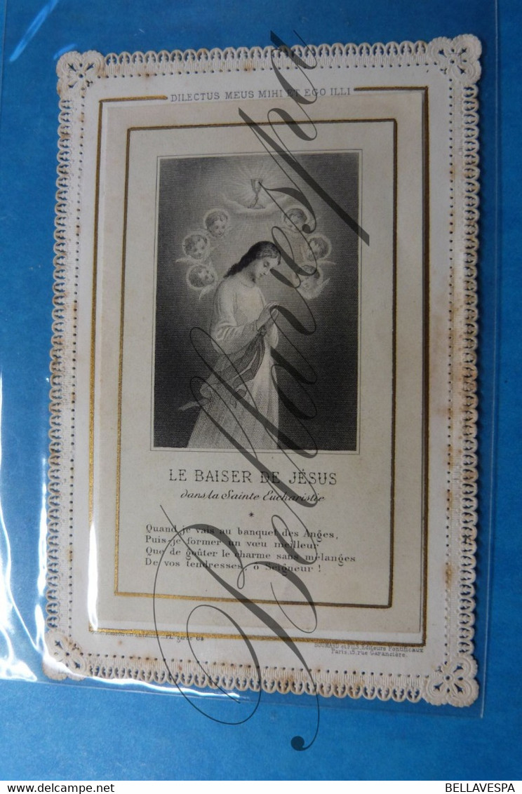 Holy Card  Dentelle Kant  Lace Baiser De Jèsus  Boumard Paris PL. 64 Ch. Letaille - Andachtsbilder
