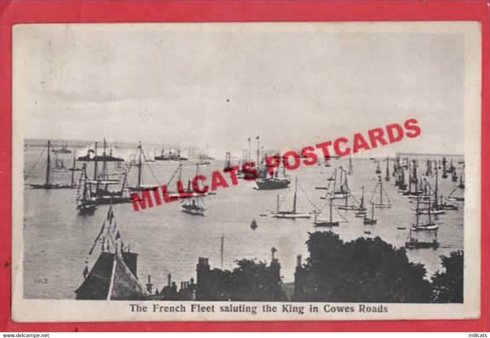 ISLE OF WIGHT      FRENCH FLEET SALUTING THE KING  Pu 1906 - Cowes