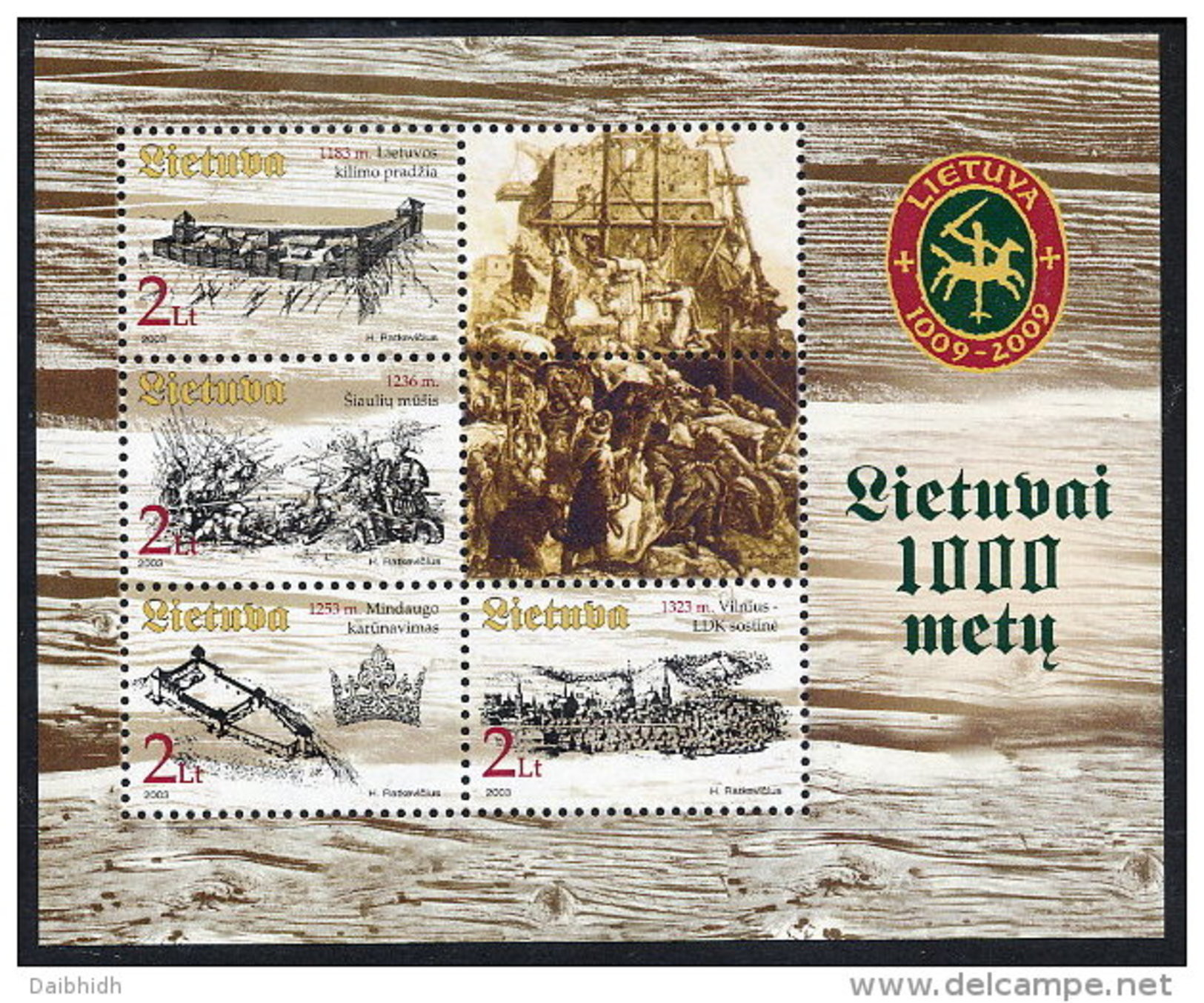 LITHUANIA 2003 Millenary Of Lithuania (III) Block   MNH / **.  Michel Block 27 - Lithuania