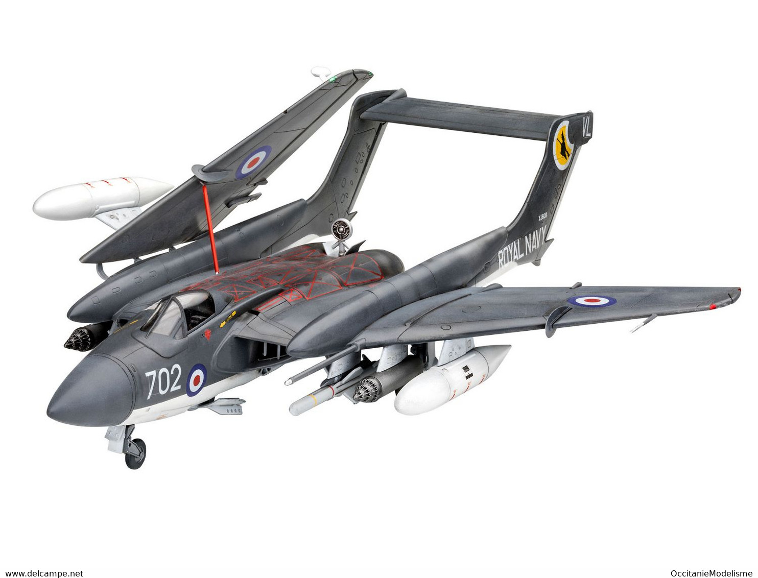 Revell - SET SEA VIXEN FAW 2 Royal Navy + Peintures + Colle Maquette Kit Plastique Réf. 63866 Neuf NBO 1/72 - Vliegtuigen