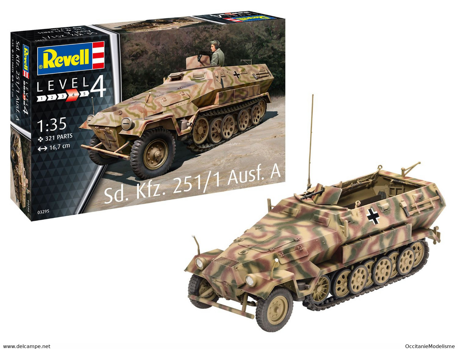 Revell - Semi-chenillé Sd. Kfz. 251/1 Ausf. A Maquette Militaire Kit Plastique Réf. 03295 Neuf NBO 1/35 - Véhicules Militaires