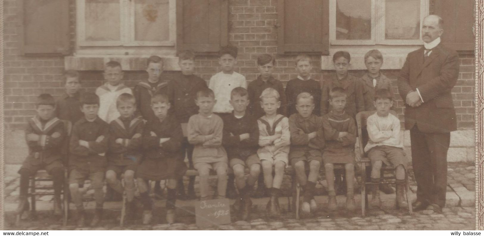 Photo Franière Classe Garçons De 1925 - Floreffe