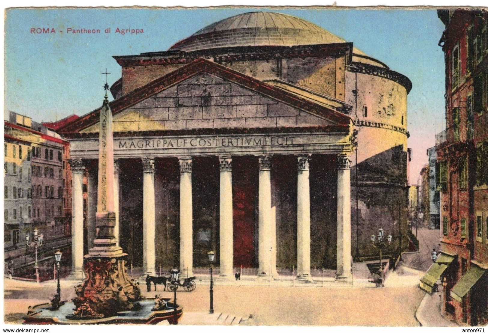 ITALIE  --  ROMA   (cachet Militaire De L'armée Française Au Dos) - Pantheon