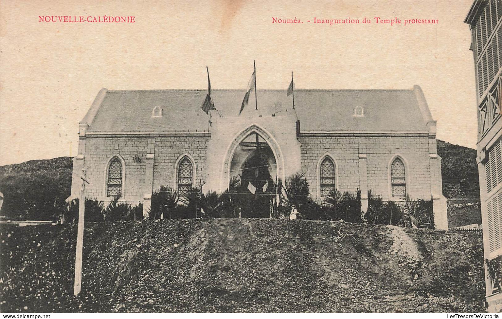 CPA NOUVELLE CALEDONIE - Noumea - Inauguration Du Temple Protestant - Noir Et Blanc - Nueva Caledonia