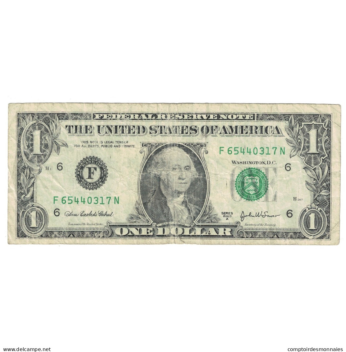 Billet, États-Unis, One Dollar, 2003A, ATLANTA, KM:4671, TB - Billets De La Federal Reserve (1928-...)