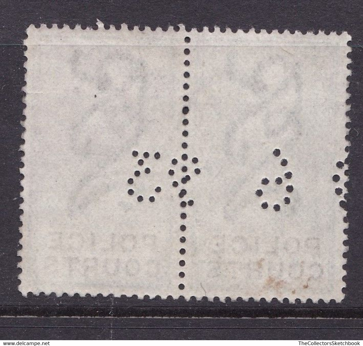 GB Fiscal/ Revenue Stamp.  Police Courts 1/- Green And Black Barefoot 9 Pair.  Good Used - Revenue Stamps