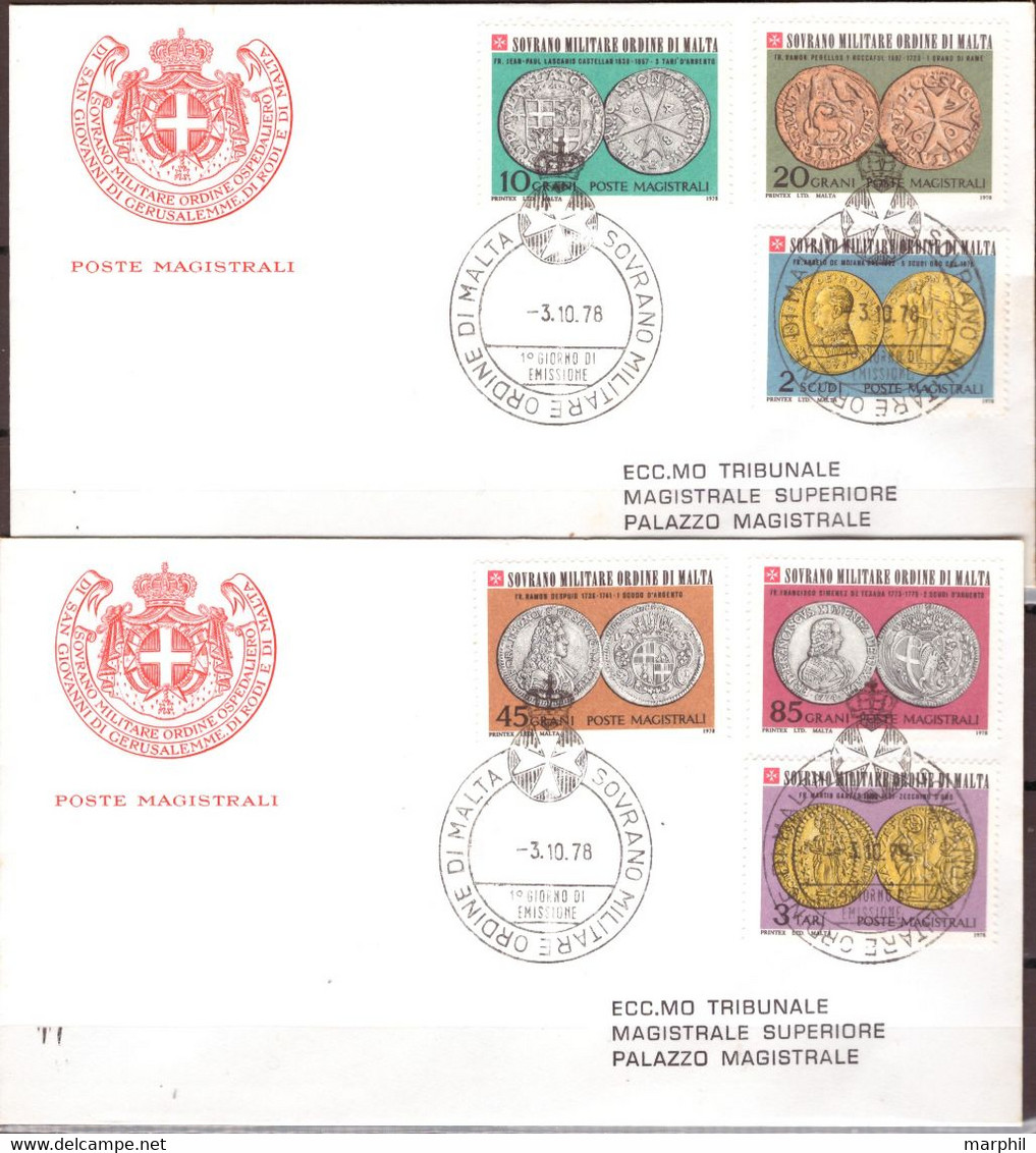 Italia S.M.O.M. 1978 Antiche Monete Dell'Ordine UnN°149/154 FDC (o) Vedere Scansione - Lotti E Collezioni