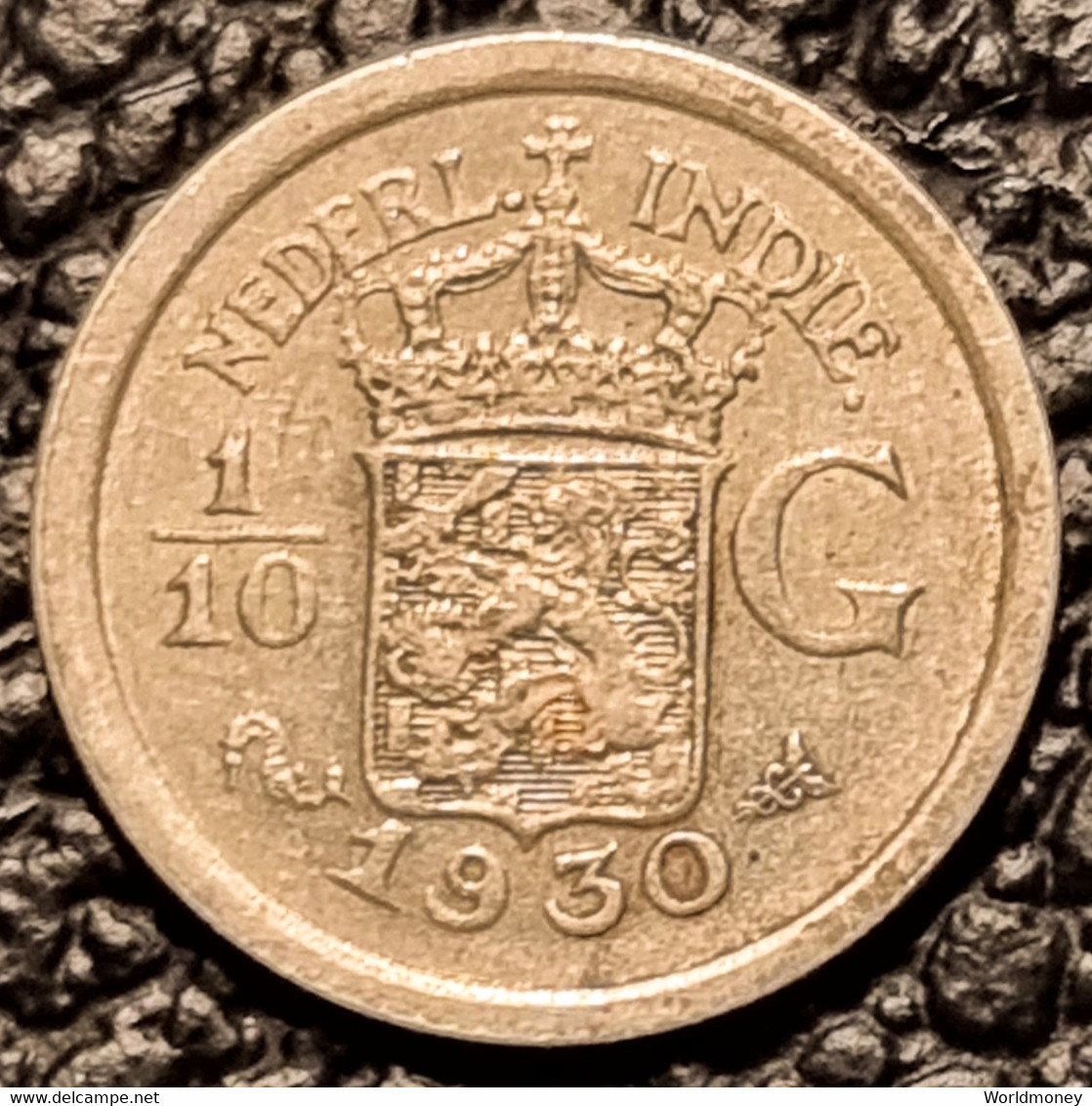 NETHERLANDS EAST INDIES 1/10 GULDEN 1930 (Silver) - Indes Neerlandesas