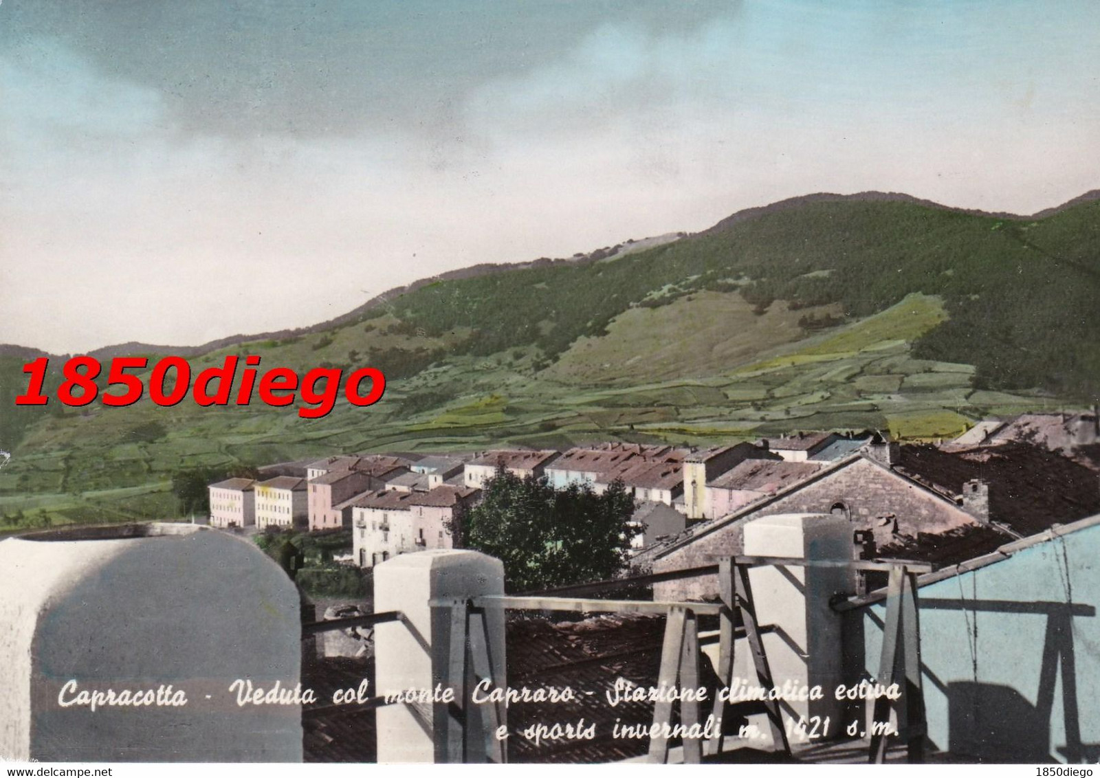 CAPRACOTTA - VEDUTA COL MONTE CAPRARO F/GRANDE VIAGGIATA   1961 - Isernia