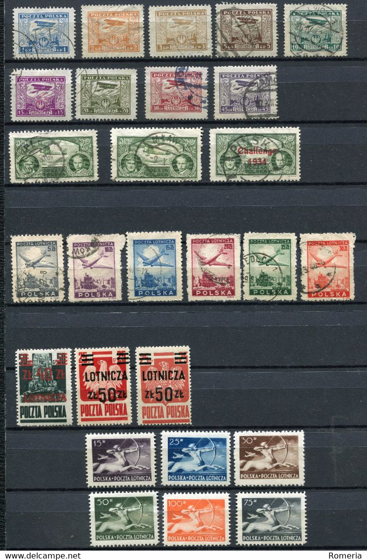 Pologne - 1925 -> 1948 - Lot Timbres Poste Aérienne ** Et Oblitérés - Voir Description - Gebruikt