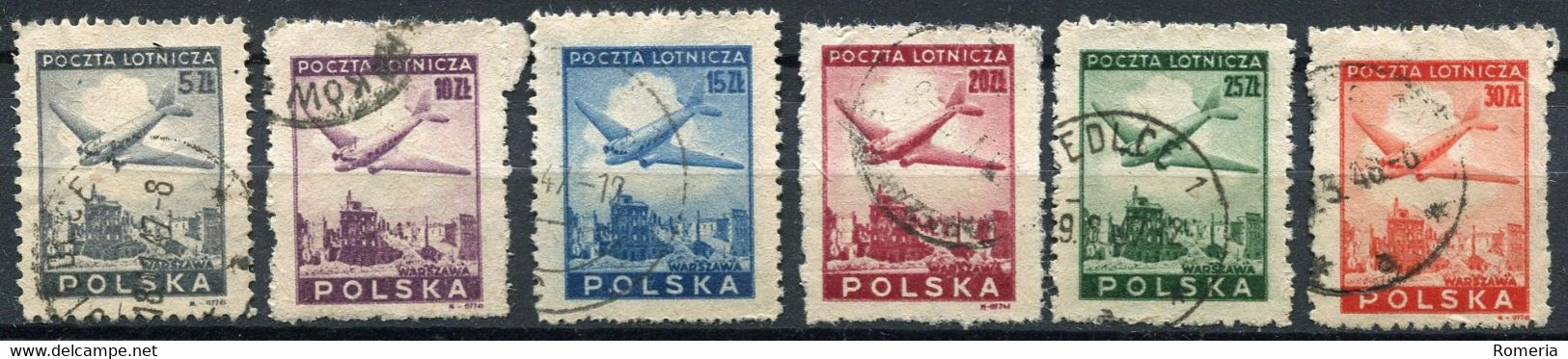 Pologne - 1925 -> 1948 - Lot Timbres Poste Aérienne ** Et Oblitérés - Voir Description - Used Stamps