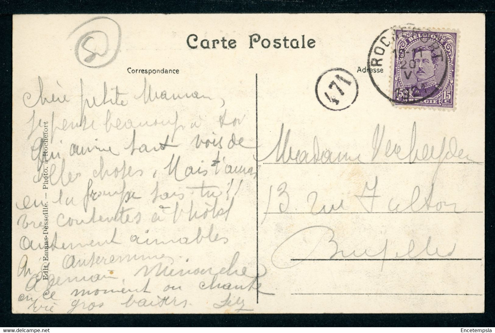 CPA - Carte Postale - Belgique - Rochefort - Hôtel De L'Etoile - 1921 (CP22061OK) - Rochefort