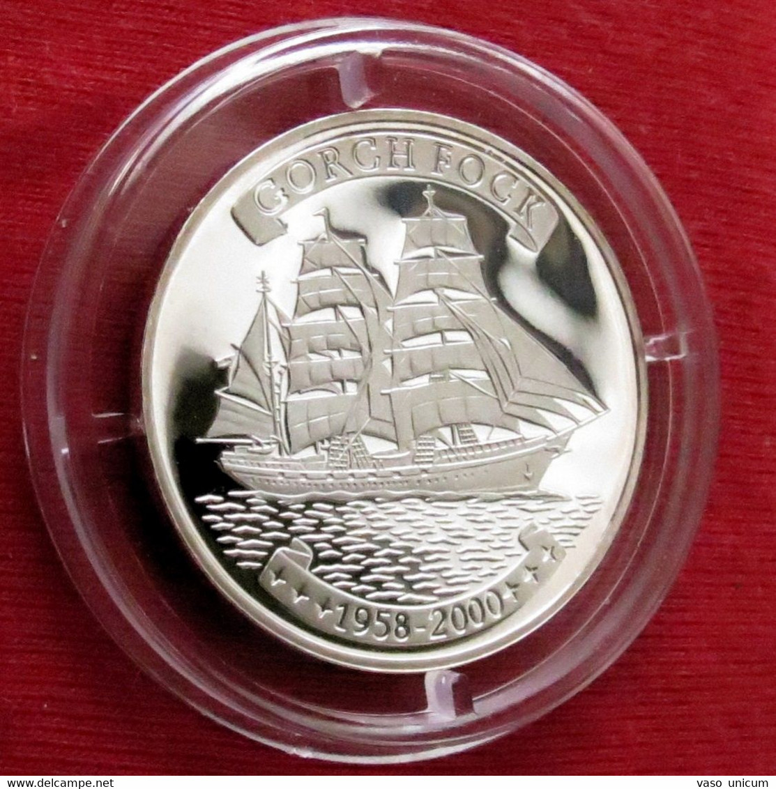 Togo 500 Fr 2000 Sail Ship Gorch Fock Silver Proof - Togo