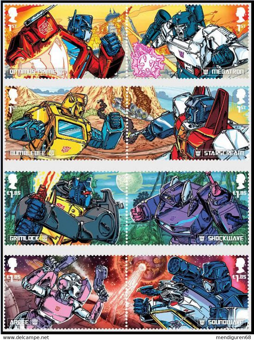 GROSSBRITANNIEN GRANDE BRETAGNE GB 2022 TRANSFORMERS SET 8V MNH SG 4700-07 MI 5023-30 YT 5414-21 SN 4265-72 - Neufs