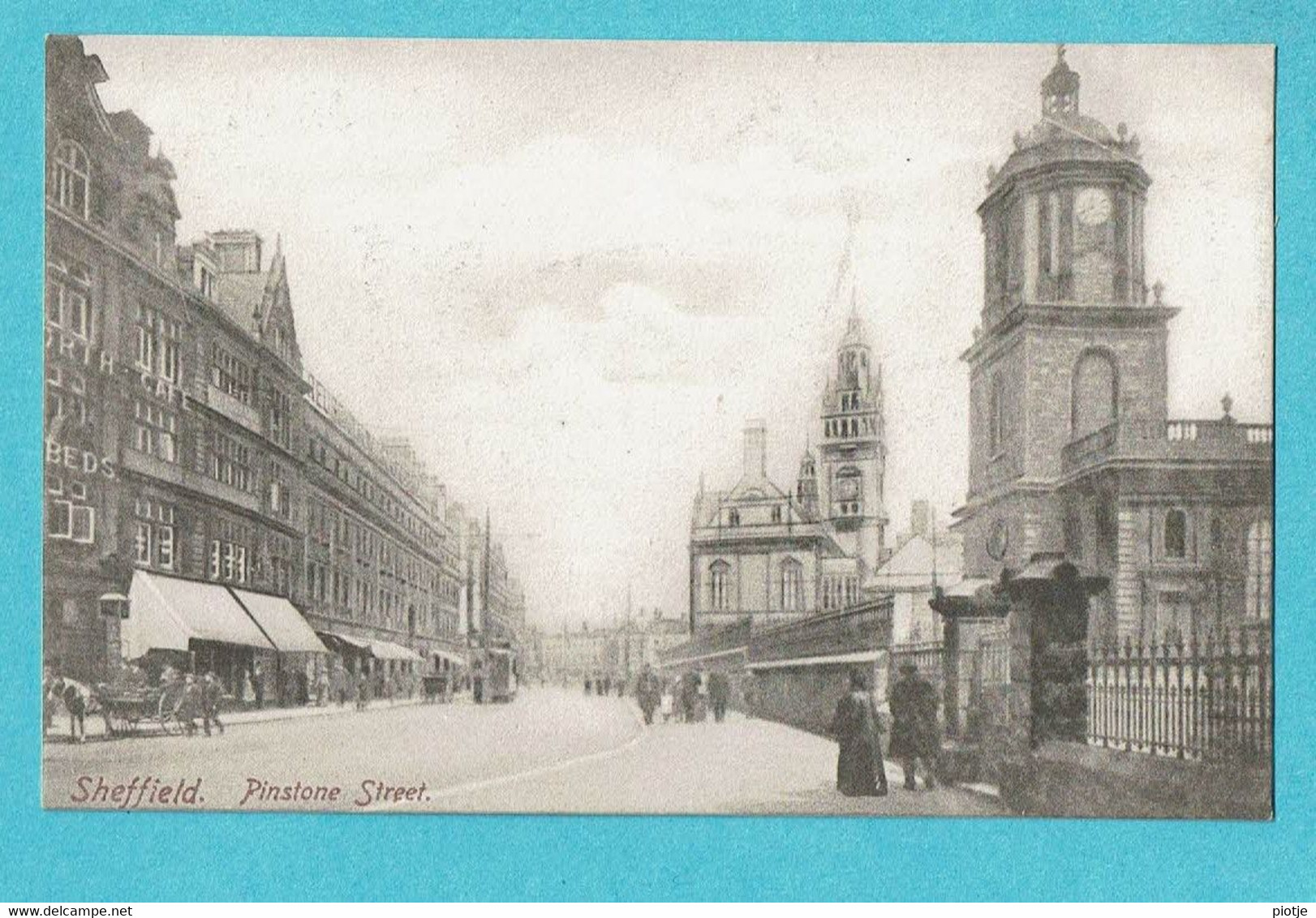 * Sheffield (Yorkshire - England) * (F. Frith & Co, Nr 48269) Pinstone Street, Animée, Cheval, Old, Rare, TOP - Sheffield