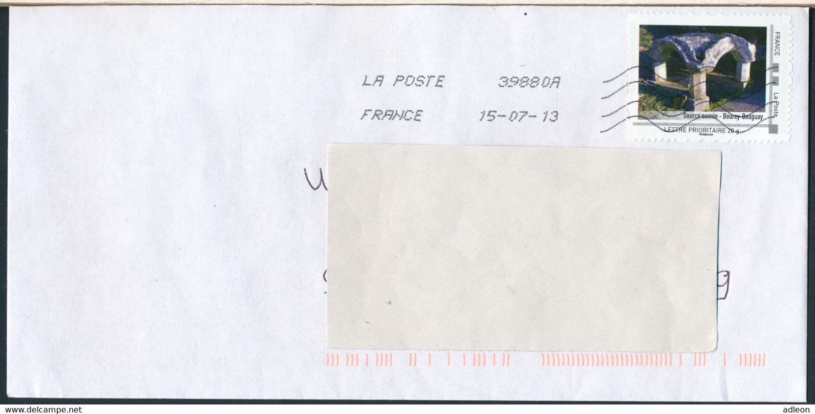 France-IDTimbres - Source Sacrée - Beurey-Bauguay - YT IDT 7 Sur Lettre Du 15-07-2013 - Cartas & Documentos