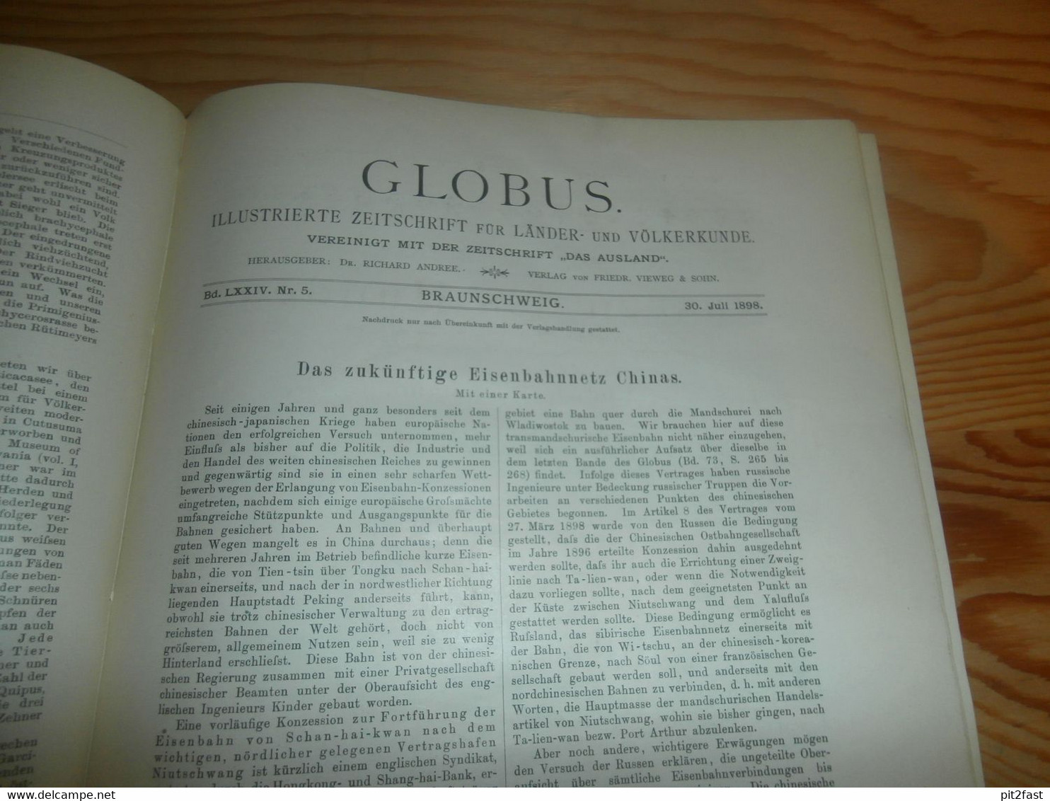 Völkerkunde Juli-Dezember 1898 , gebundene Zeitschrift , Expeditionen , Kolonien , Reisen , Berichte , Etnologie !!!